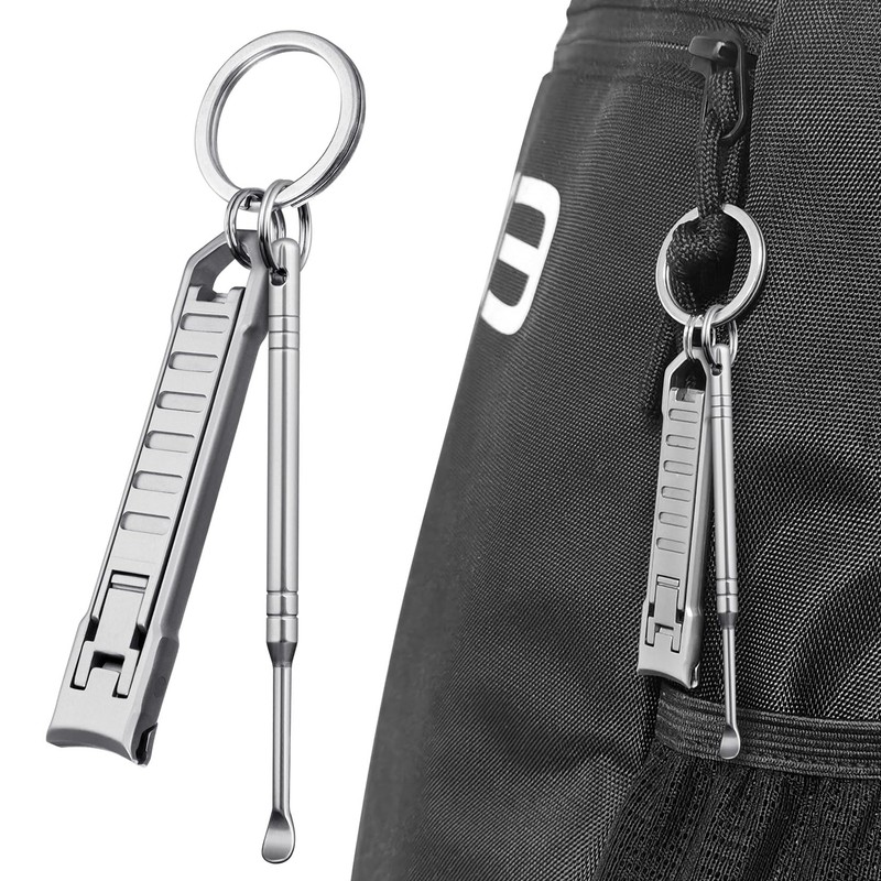 VOGARB Keychain Nail Clippers for Men Fingernail and Toenails, Portable