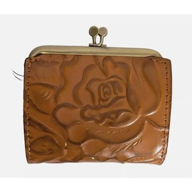 Patricia Nash Casella Leather Bifold Wallet (Cognac Rosetool)