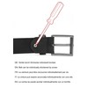 Redbridge Men's Genuine Leather Belt Scratched Honeycomb Black 105