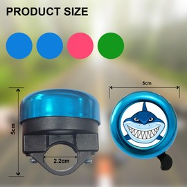Bicycle Bell Children, Bicycle Bell Children Boys Girls Bell Bicycle Children Bell Balance Bike Mini Loud Bicycle Bell for Scooter, Children's Bike, Children's Balance Bike, Mountain Bike Blue Shark