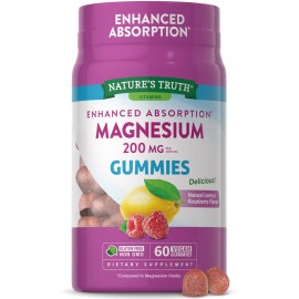 Nature's Truth Magnesium Gummies | 200mg | Non-GMO, Gluten Free | by Nature's Truth