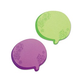 Redi-Tag-Thought Bubble Notes 2 Pads, 3 X 3-Inch, Neon Green/Purple-22102