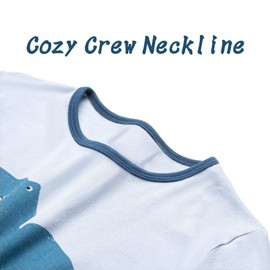 YANWANG Boys Pyjamas Set, 100% Cotton, Long Sleeve, Dinosaur Sleepwear, Toddler Boys Sleepwear Outfits, 4-tyrannosaurus Rex