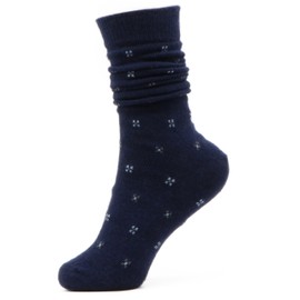 Nootkas Alpaca Wool Crew Dress Sock - Navy L/XL (1 pair)