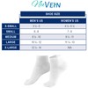 NuVein Padded Low Cut Socks 8-15 Mmhg Light Compression Cushioned