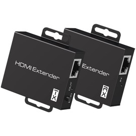 CMSTEDCD HDMI Extender Over Ethernet Cat5e/6 Up to 196Ft Adapter Converter Repeater Balun Transmitter Receiver Power Over Cat Support Full 1080p 3D POC HDCP EDID Copy from Displays