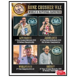Does Not Apply Mustache Wax Extra Strong Hold | 1oz Bone Crusher Moustache & Beard Wax Tin | Gr