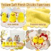 Baaxxango 12 Pcs Easter Fluffy Chicks,3.4 Inch Yellow Soft Plush