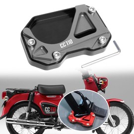 MAORANG FOR CROSS CUB CC110 2020-2024 Aluminum Side Stand Extension Kickstand Plate Pad Motorcycle Accessories cc1100 (Titanium Color)