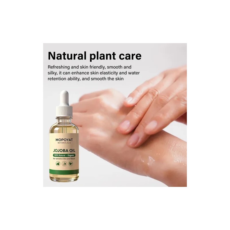 2pcs Aceite De Jojoba Puro Prensado En Fro Con Gotero