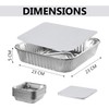 Homeshopa Aluminium Foil Trays with Lids, Disposable Tin Foil Containers,