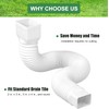 2 Pack Rain Gutter Downspout Extensions Flexible,Drain Downspout Extender Connector