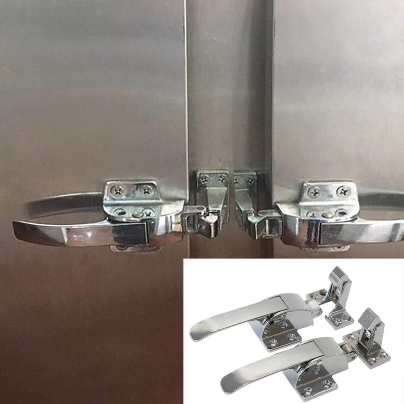SagaSave 2 x Metal Fridge Freezer Pull Handle Lock Release