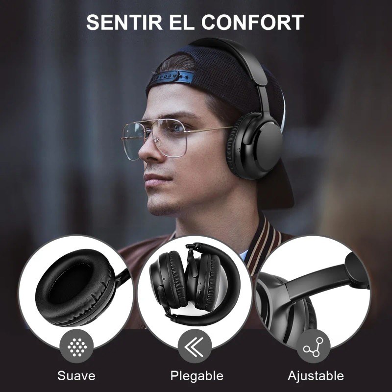 Kuiiyer Auriculares Bluetooth Auriculares inalmbricos Conexin ultrarrpida y estable a