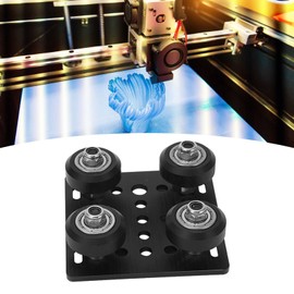 1Pcs 2.6 x 2.6in V Wheel Plate Pulley Kit, V Gantry Plate Set, Aluminum Alloy Low Friction V Style Slot Support Plate for 2020 V-Type Aluminum Wheels for 3D Printers and CNC