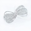 YYBONNIE Elegant Sparkly Crystal Bow French Hair Barrette Clips Bowknot