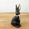 Macosa EX262058 Easter Bunny Black Gold Polyresin 28 cm Decorative