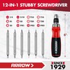 ARROW Ratcheting Screwdriver, 12-IN-1 Multi Bit Ratchet Screwdriver set
