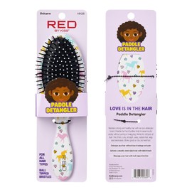 Red by Kiss Detangling Hair Brush Glides Through Tangles With Ease For All Hair Types Kids Friendly Size Hair Detangler Wet or Dry Hair (Unicorn)