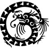 'Oriental Dragon' Rubber Stamp - Unmounted Design for Crafting &