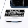 Disabled Sticker, Awareness Sign, Please Leave Room For My Door,
