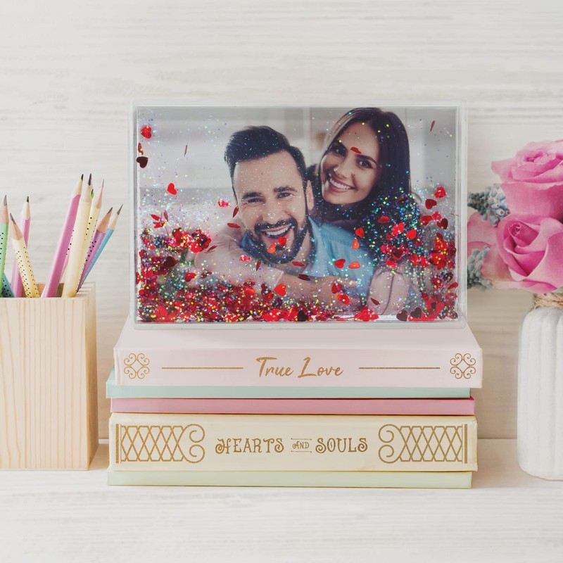 Neil Enterprises Inc. 4" x 6" Heart Glitter Photo Snow