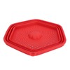 Red Silicone Microwave Splatter Cover with Handle Collapsible Microwave Food