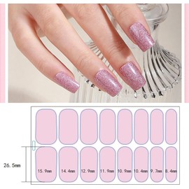 Pegatinas Autoadhesivas para Uñas, 128 Pcs de Tiras de Uñas de Color Sólido Envolturas de Uñas Completas para Arte de Uñas DIY con Lima de Uñas, Palillo para Cutículas