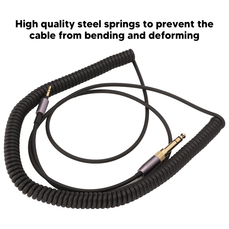 3.5mm Sound Spring Cable Retractable 9.8ft Plug and Play 3.5mm