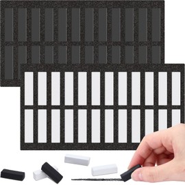 Watersay 48 Pcs Soft Chalk Pastels Set Soft Pastel for Artists Square Sketch Chalk Non-toxic Artist Pastel Sticks for Professional Artists Students and Art Lovers(White,Black,30×8×8mm)
