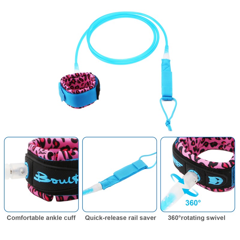 Surf Leash 7mm Thick 6ft/8ft Straight Surfboard Leash SUP Leg