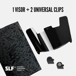 SLEEFS Football Helmet Visor [Black Clear] - Tinted Professional Football Visor/Shield - Fits Youth & Adult Helmets - Includes Visor Clips