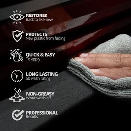 Cerakote Rapid Ceramic Plastic Restorer and Protectant - 50 Wash Rating - Protects New Trim - Restores Faded Plastic - Non-Greasy Finish - Ceramic Spray Coating for Cars and Trucks
