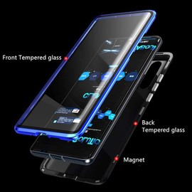 Colala Case for HONOR 200 Pro Magnetic Cover Magnetic Adsorption Technology Metal Frame Case Aluminum [Front and Back 9H Tempered Glass] 360° Full Protection Ultra Slim Case - Silver