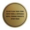 Circle Do Not Flush These Items: Paper Towels, Disposable Wipes,
