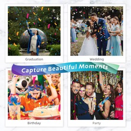 Confetti Cannon Biodegradable Confetti Poppers 12Pack Multicolor Party Poppers Confetti Shooters Air Compressed Biodegradable Twist Poppers Confetti Bulk for Graduation Wedding Birthday New Year Eve