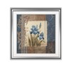 Renditions Gallery Blue Iris Scroll Abstract Floral Canvas Wall Art
