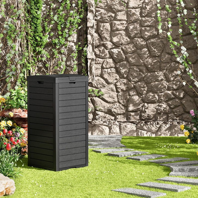 NUNU LAB 31 Gal Outdoor Trash Can with Lid -