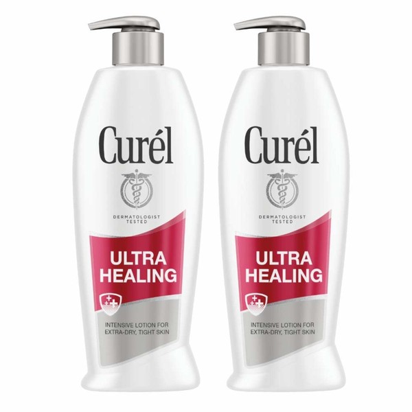 Curél Ultra Healing Intensive Moisturizer, 20 Ounce Body Lotion, with Advanced Ceramide Complex and Extra-strength Hydrating Agents, for Extra-Dry, Tight Skin (2 Pack)
