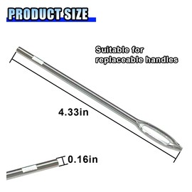 LAINLOY Car Tire Repair Tool, Tire Plug Replacement Split Eye Needles, T Handle Tire Spikes, Flat Metal Tire Repair Needle Kit (10PCS)