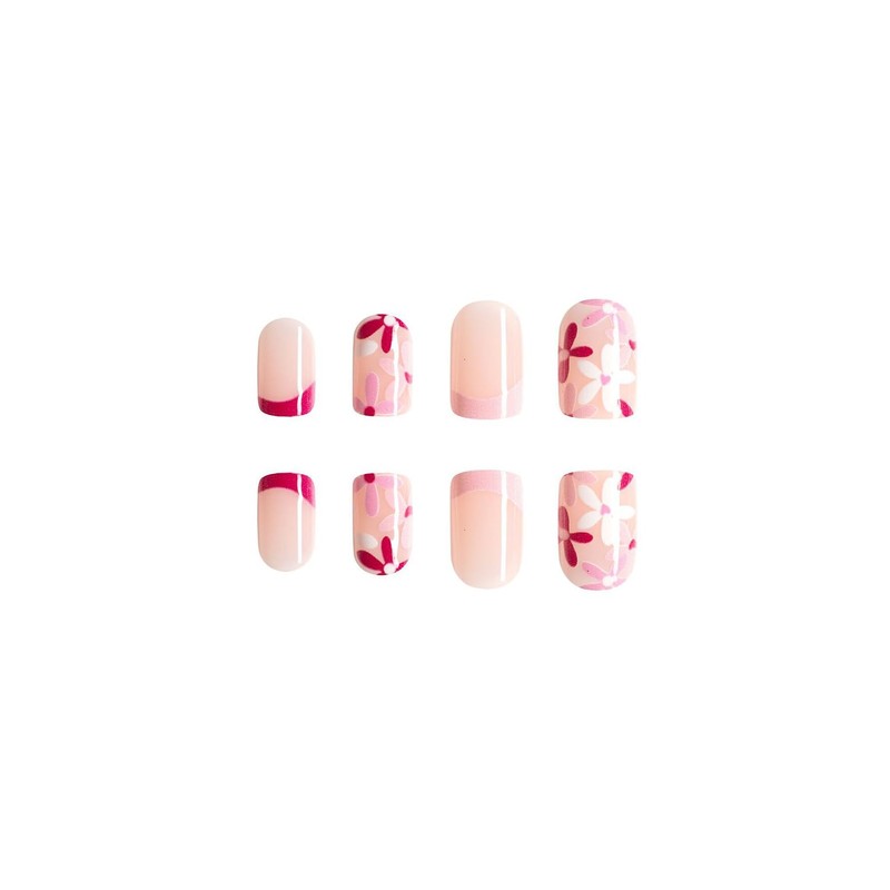 24 Pcs Acrylic Press on Nails French Tip False Nails