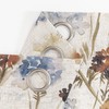 MYSKY HOME Linen Curtains for Living Room Floral Patterned Semi