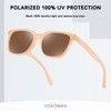 YDAOWKN Polarized Sunglasses for Women Men Retro Design Style Trendy