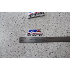 Red Line 1 pair Redline red white and blue metallic BMX decals.