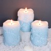 Immeiscent Coastal Starfish Seashell Pillar Candles Set of 3 Light