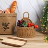 DECHOUS Small Wall Hanging Wicker Storage Basket, Plastic Woven Organizer