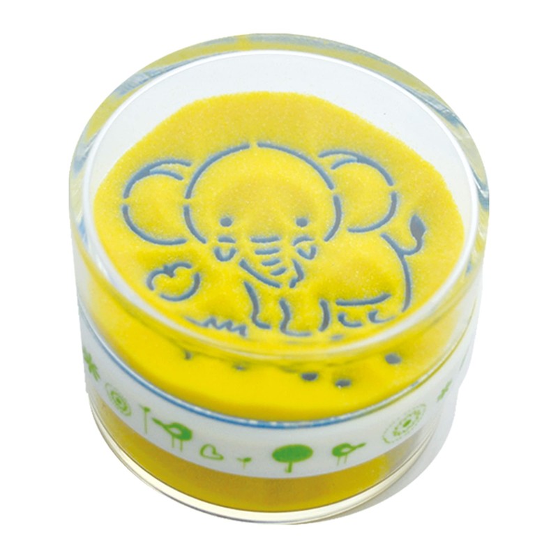 AQUA Sand Makeup Art, Giraffe x Elephant, Paperweight Size/Diameter 2.5