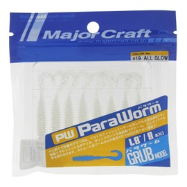 Major Craft Worm Para Worm - GRUB1.8 PW-GRUB1.8#019 All Glow