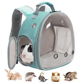 Guinea Pig Backpack, Space Capsule Bubble Window Small Animal Backpack for Guinea Pig, Bird Bunny Rabbit