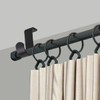 ZAAWUUT Ceiling Mount Curtain Bracket, 3-Pack Black Iron Metal Rod